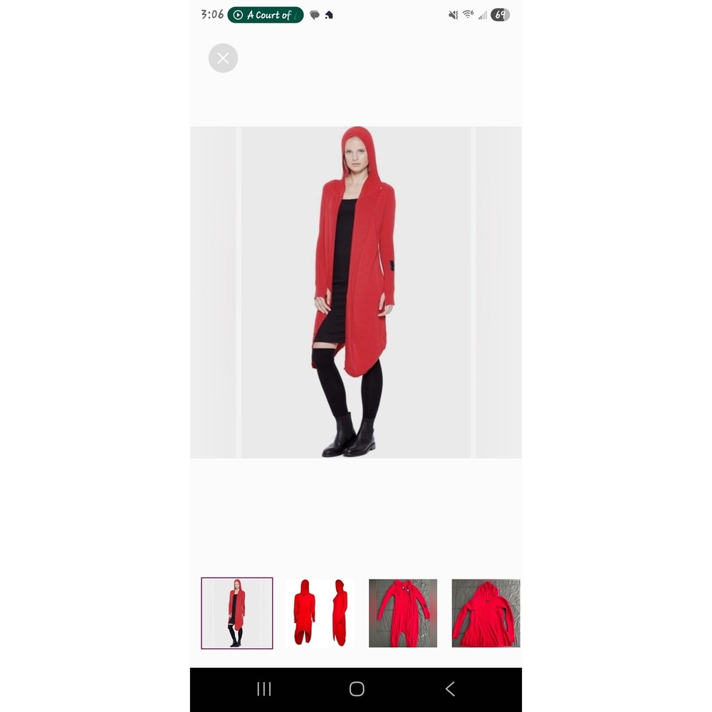 Star Wars Praetorian Guard cardigan duster large‎ red cosplay